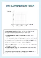 Vorschau - Poster - Merkblätter: Koordinatensystem und Symmetrie - Deckblatt