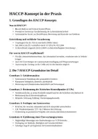 Vorschau - Präsentationen/Tafelbilder - HACCP Konzept Präsentation mit Handout - Seite 1