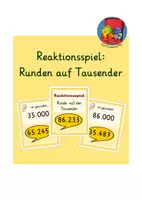 Vorschau - Spiele - Reaktionsspiel - Runden auf Tausender - Deckblatt