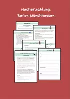 Vorschau - Arbeitsblätter - Nacherzählung: Baron Münchhausen - Deckblatt