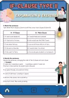 Vorschau - Arbeitsblätter - If-Clauses Type 2 Explanation & Exercises - Seite 1