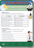 Vorschau - Arbeitsblätter - If-Clauses Type 1 Explanation & Exercises - Seite 1