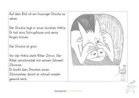 Vorschau - Mal- und Bastelvorlagen - Materialpaket - Silbenschrift - Leseverstehen - Prinzessin Taschentuch - Seite 1