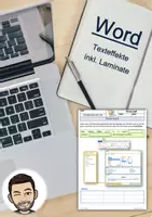 Vorschau - Merkblätter - EDV/Informatik/Word Texteffekte in Word - Deckblatt