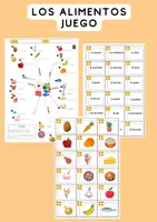 Vorschau - Arbeitsblätter - Juego los alimentos Spiel - Deckblatt