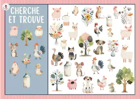 Aperçu - Apprentissages en autonomie - 4x Cherche et Trouve sur le thème de LA FERME - Page 3