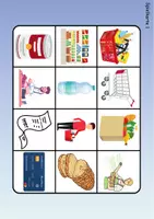 Vorschau - Spiele - Wortschatz Bingo - im Supermarkt (Klasse 1 und 2) - Seite 1