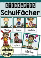 Vorschau - Bildkarten - Bildkarten - Schulfächer - Deckblatt