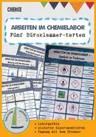 Vorschau - Spiele - Gefahrensymbole, Laborgeräte, Experimentieren – Klammerkarten - Deckblatt