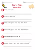 Vorschau - Arbeitsblätter - Saurer Regen Arbeitsblatt 7. & 8. Klasse Luftverschmutzung AB mit Lösungen - Seite 1