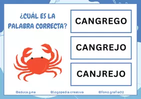 Vista previa - Refuerzo / NEE / Materiales de apoyo - ¿Cuál es la palabra correcta? - página 1