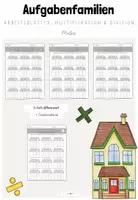 Vorschau - Arbeitsblätter - Mathe: Aufgabenfamilien Mal und Geteilt - Arbeitsblätter (3-fach differenziert) - Deckblatt