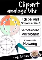 Vorschau - selbst erstellte Cliparts/Grafiken - Clipart analoge Uhren - Deckblatt