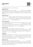 Vorschau - Arbeitsblätter - Roger Federer (Lückentext, Erklärvideo, Übungen) - Deckblatt