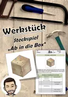 Vorschau - Mal- und Bastelvorlagen - Werken/Technik: Werkstück Steckspiel - Ab in die Box - Deckblatt