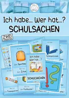 Vorschau - Spiele - Ich habe... Wer hat...? Schulsachen I Lesespiel - Deckblatt