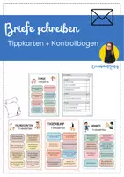 Vorschau - Arbeitsblätter - Briefe schreiben - Kontrollbogen und Tippkarten - Deckblatt