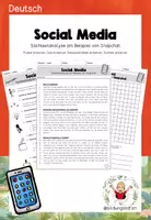Vorschau - Arbeitsblätter - Sachtext und Leistungsüberprüfung Social Media (Snapchat) - Deckblatt
