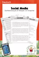 Vorschau - Arbeitsblätter - Sachtext und Leistungsüberprüfung Social Media (Snapchat) - Seite 1