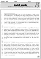 Vorschau - Arbeitsblätter - Sachtext und Leistungsüberprüfung Social Media (Snapchat) - Seite 3