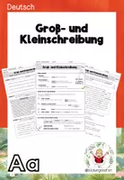 Vorschau - Arbeitsblätter - Groß- und Kleinschreibung Übungen - Deckblatt