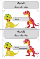 Vorschau - Arbeitsblätter - Miniheft: dass oder das ( Deutsch Rechtschreibung) - Seite 1
