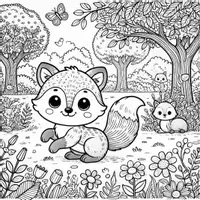 Aperçu - Matériel pour travaux manuels / dessin - Renards coloriages (101 modèles à colorier) - Page 1