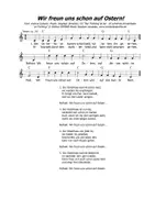 Vorschau - Anderer Materialtyp - LIED Wir freun uns schon auf Ostern - OSTERN OSTERHASE OSTERLIED HASE - Seite 1