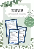 Vorschau - Anderer Materialtyp - Tiere im Winter (Vorlesereihe und Lesetexte) - Deckblatt
