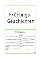 Vorschau - Aufgabenkarten - Frühlingsgeschichten - Abschreibkarten - Seite 1