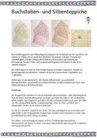 Vorschau - Aufgabenkarten - Buchstaben- und Silbenteppiche - Deckblatt