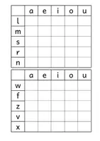 Vorschau - Aufgabenkarten - Buchstaben- und Silbenteppiche - Seite 1