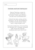 Vorschau - Arbeitsblätter - Gedicht lernen - Verkleiden macht den Fasching bunt - Seite 1