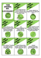 Vorschau - Spiele - Mitschüler Bingo im Supermarkt - DaZ/DaF, Deutsch (Klassenspiel) - Finde jemanden, der… - Seite 1