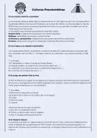 Vorschau - Arbeitsblätter - Culturas Precolombinas - Text mit Aufgaben (leichter) - Seite 1