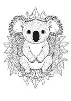 Vorschau - Arbeitsblätter - Koalabär Mandala Ausmalbilder Kunst Kunstidee Fensterbild Beschäftigung - Seite 2