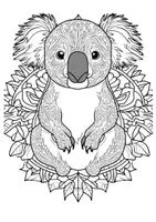 Vorschau - Arbeitsblätter - Ausmalbilder Koala - Seite 3