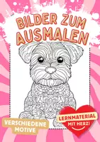Vorschau - Arbeitsblätter - Hunde Mandala Ausmalbilder Kunst Kunstidee Fensterbild Beschäftigung - Deckblatt