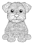 Vorschau - Arbeitsblätter - Hunde Mandala Ausmalbilder Kunst Kunstidee Fensterbild Beschäftigung - Seite 2
