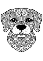 Vorschau - Arbeitsblätter - Hunde Mandala Ausmalbilder Kunst Kunstidee Fensterbild Beschäftigung - Seite 3