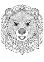 Vorschau - Arbeitsblätter - Kunst Biber Mandala Ausmalbilder Kunstidee Fensterbild Entspannung - Seite 2