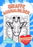 Vorschau - Mal- und Bastelvorlagen - Giraffe Ausmalbilder - Deckblatt