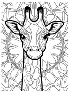 Vorschau - Mal- und Bastelvorlagen - Giraffe Ausmalbilder - Seite 2