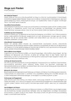 Vorschau - Arbeitsblätter - Wege zum Frieden (Infotext und Übungen) - Deckblatt