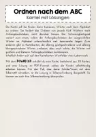 Vorschau - Arbeitsblätter - Kartei mit Lösung: Ordnen nach dem ABC - Seite 1