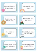 Vorschau - Spiele - Erzählkarten Ferien oder Wochenende - Deckblatt