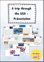 Vorschau - Präsentationen/Tafelbilder - Welcome to the USA! Präsentation mit Lesetexten - Deckblatt