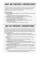 Vorschau - Arbeitsblätter - Participle Constructions - Identity and Gender (Present and Past Participle) - Seite 1