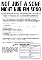 Vorschau - Arbeitsblätter - Bewusstes Hören in der Mittelstufe: Popsongs - Deckblatt