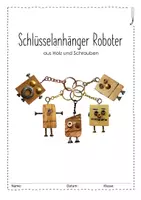 Vorschau - Arbeitsblätter - Technik - Werkstück Schlüsselanhänger Roboter - Materialpaket - Seite 2